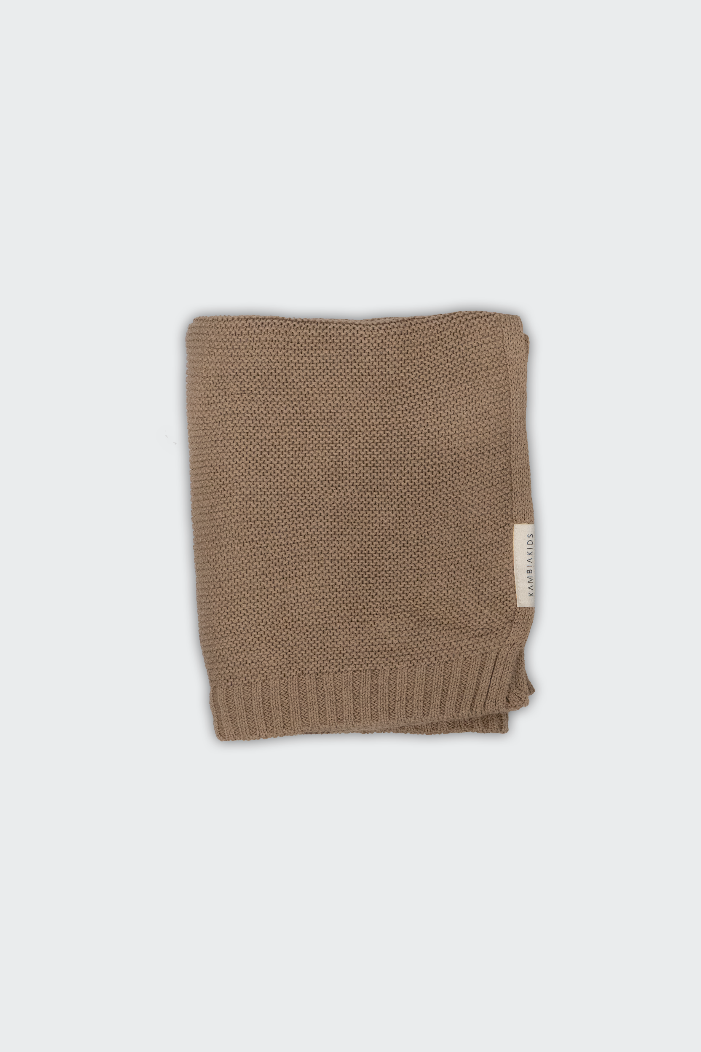 COTTON KNITTED BABY BLANKET | CINNAMON