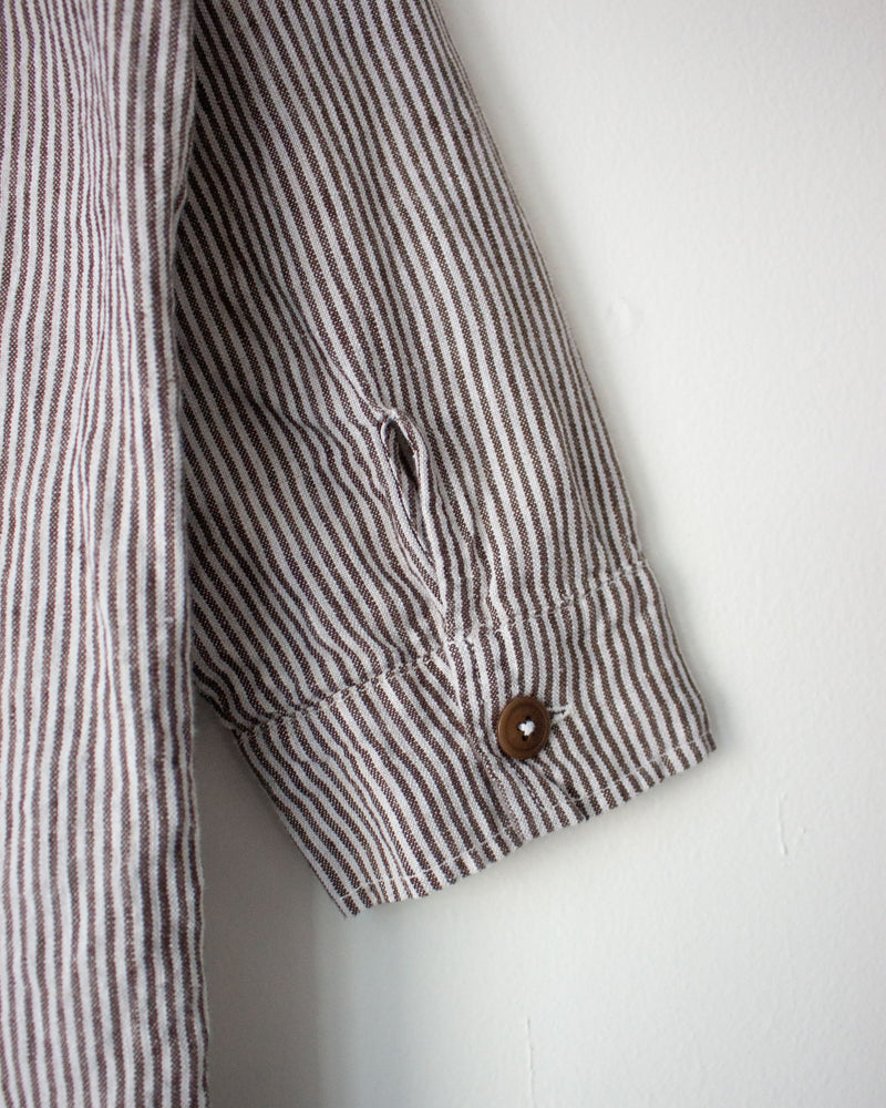 
            
                Load image into Gallery viewer, LENNY WORKSHIRT - COFFEE STRIPE
            
        
