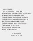 SALT WATER | BOOK OF POETRY